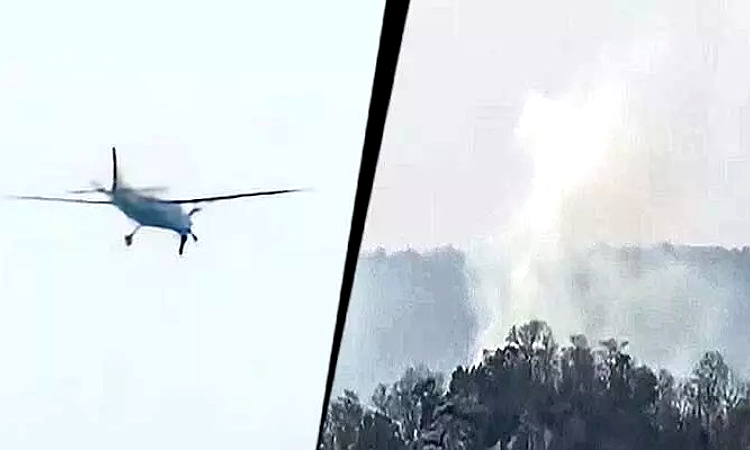 ఛత్తీస్‌గఢ్‌లో కుప్పకూలిన ప్రైవేట్ విమానం